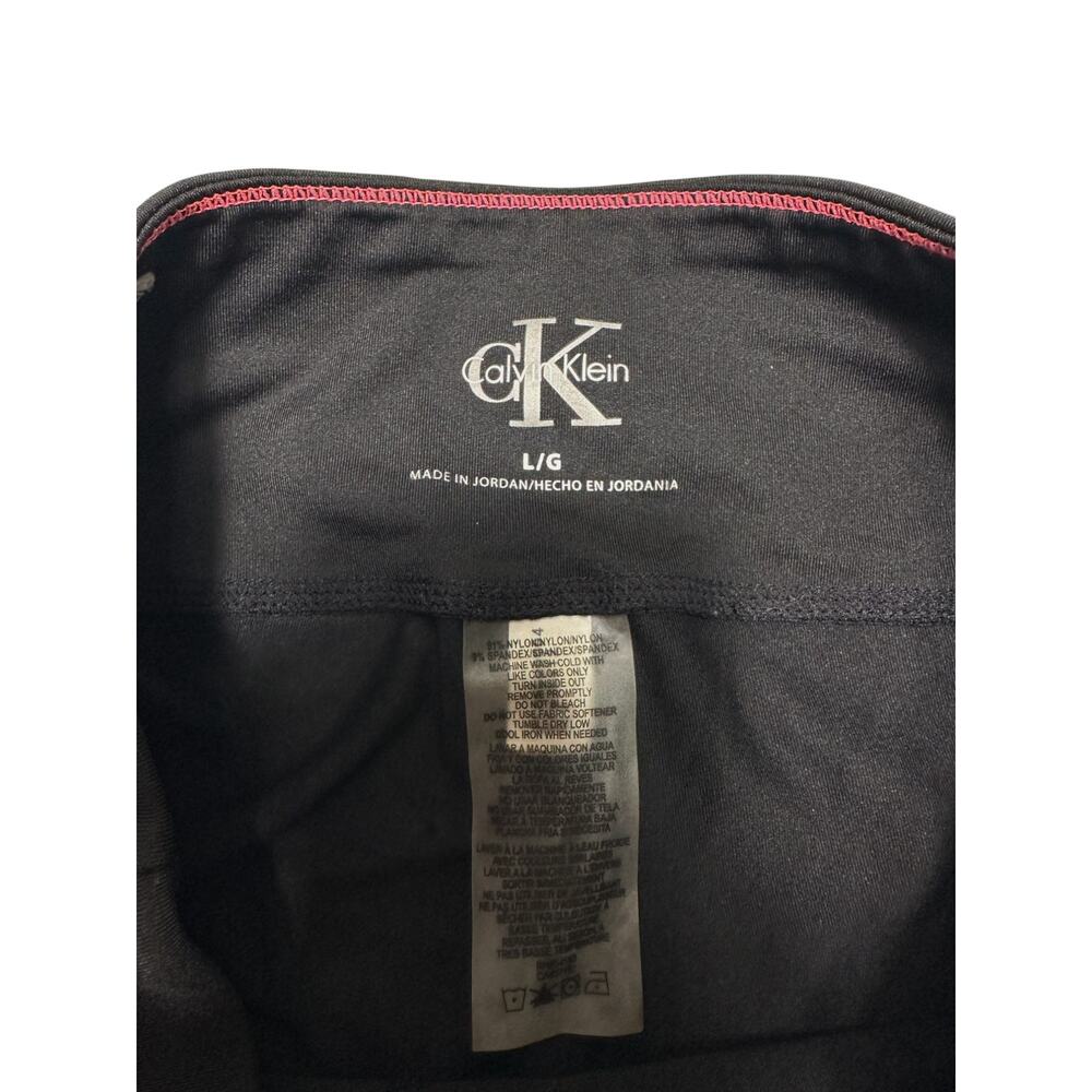 Calvin Klein Black/White Compression Athletic Shorts With Logo Women's Large - Picture 3 of 10